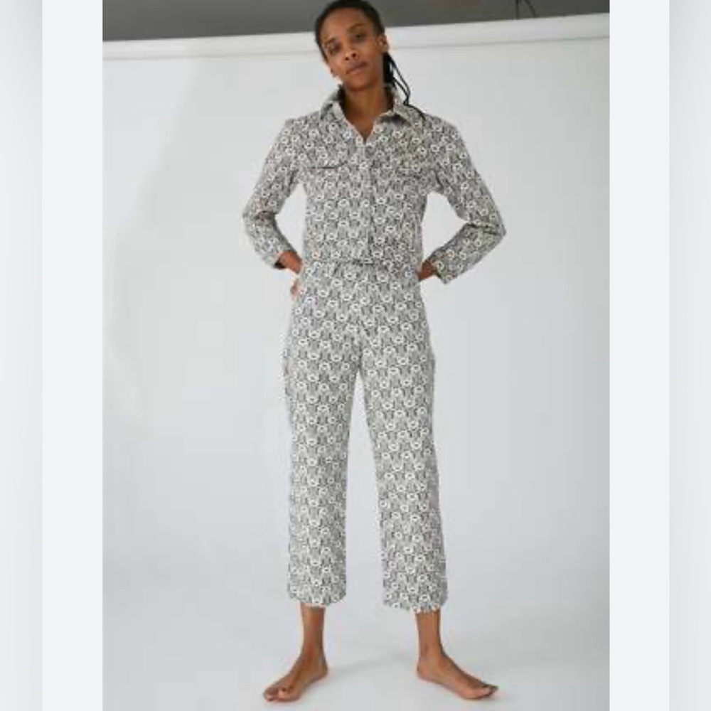 TACH CLOTHING Olaya FLORAL PRINT Denim Pants